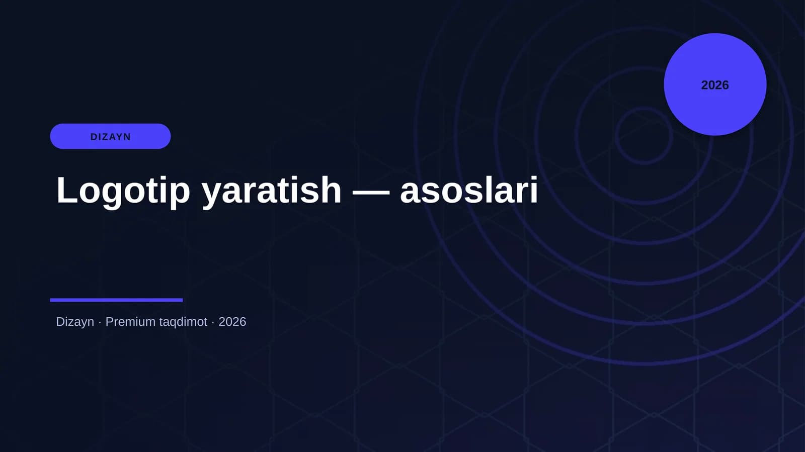 Logotip yaratish — asoslari