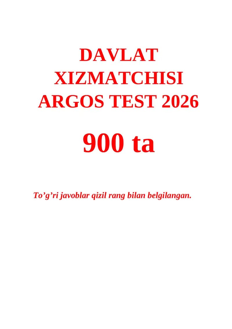 ARGOS TEST 2026