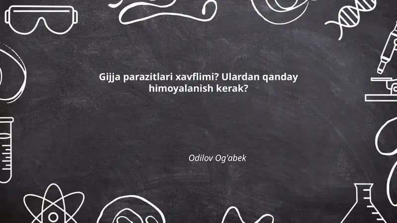 Gijja parazitlari nima?