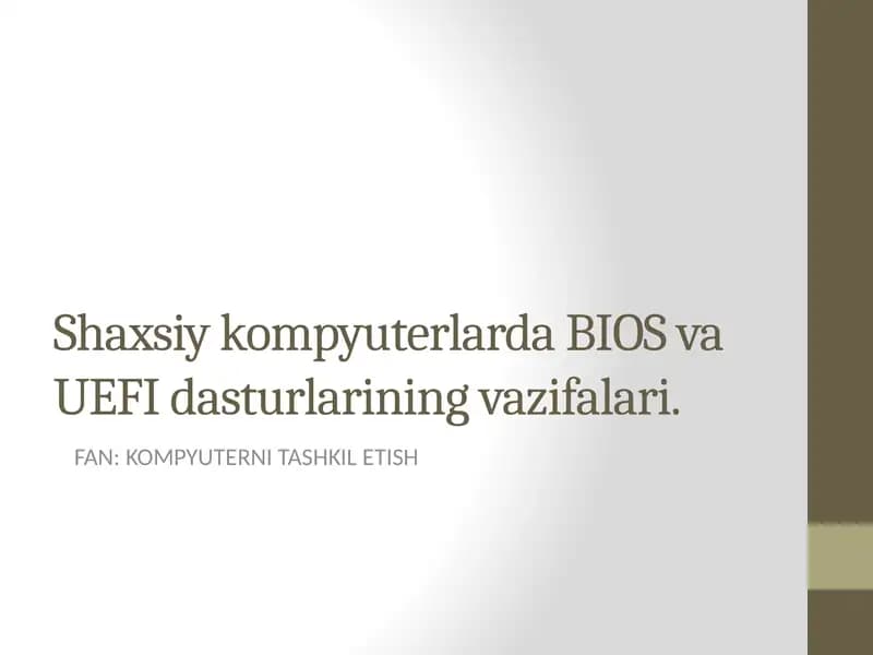 UEFI va BIOS