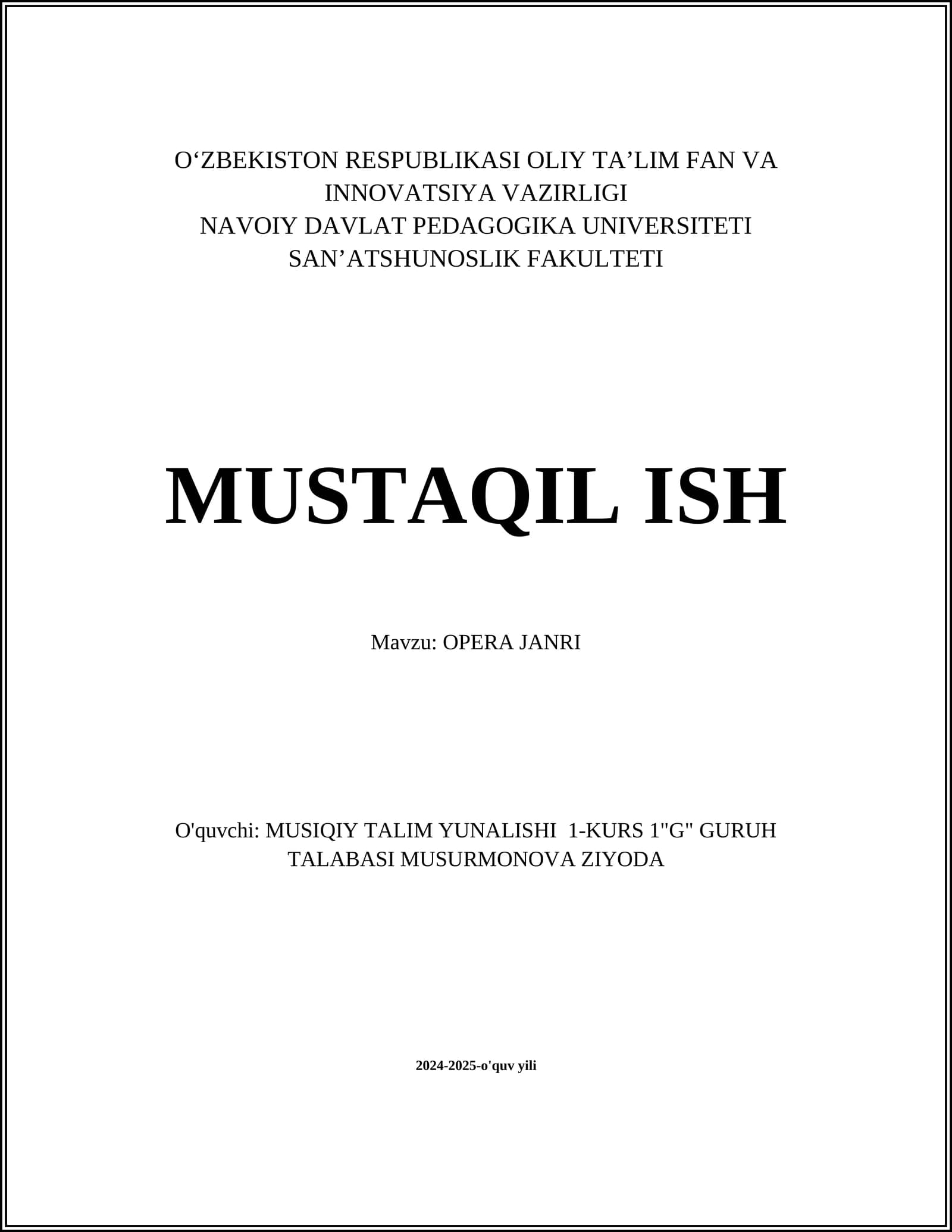 Opera janri