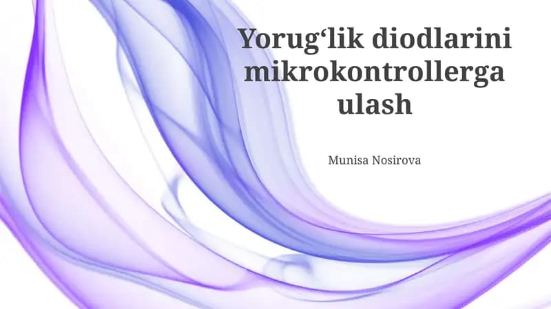 Yorugʻlik diodlarini mikrokontrollerga ulash