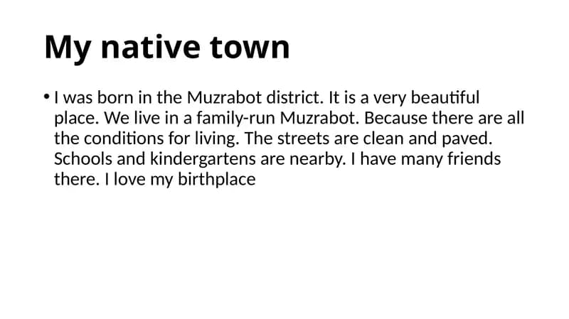 My native town