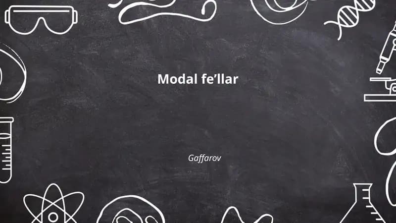 Modal feʼllar