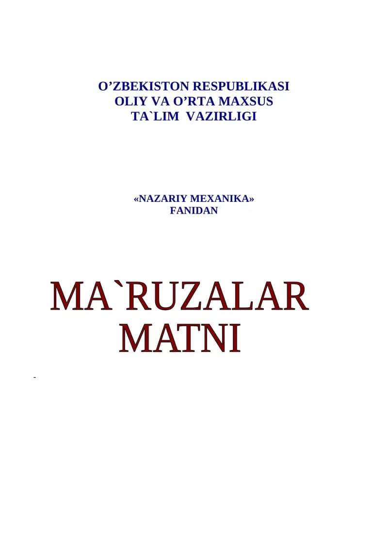 Nazariy Mexanika