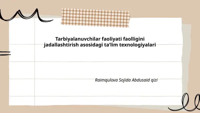 Interfaol ta'lim usullari