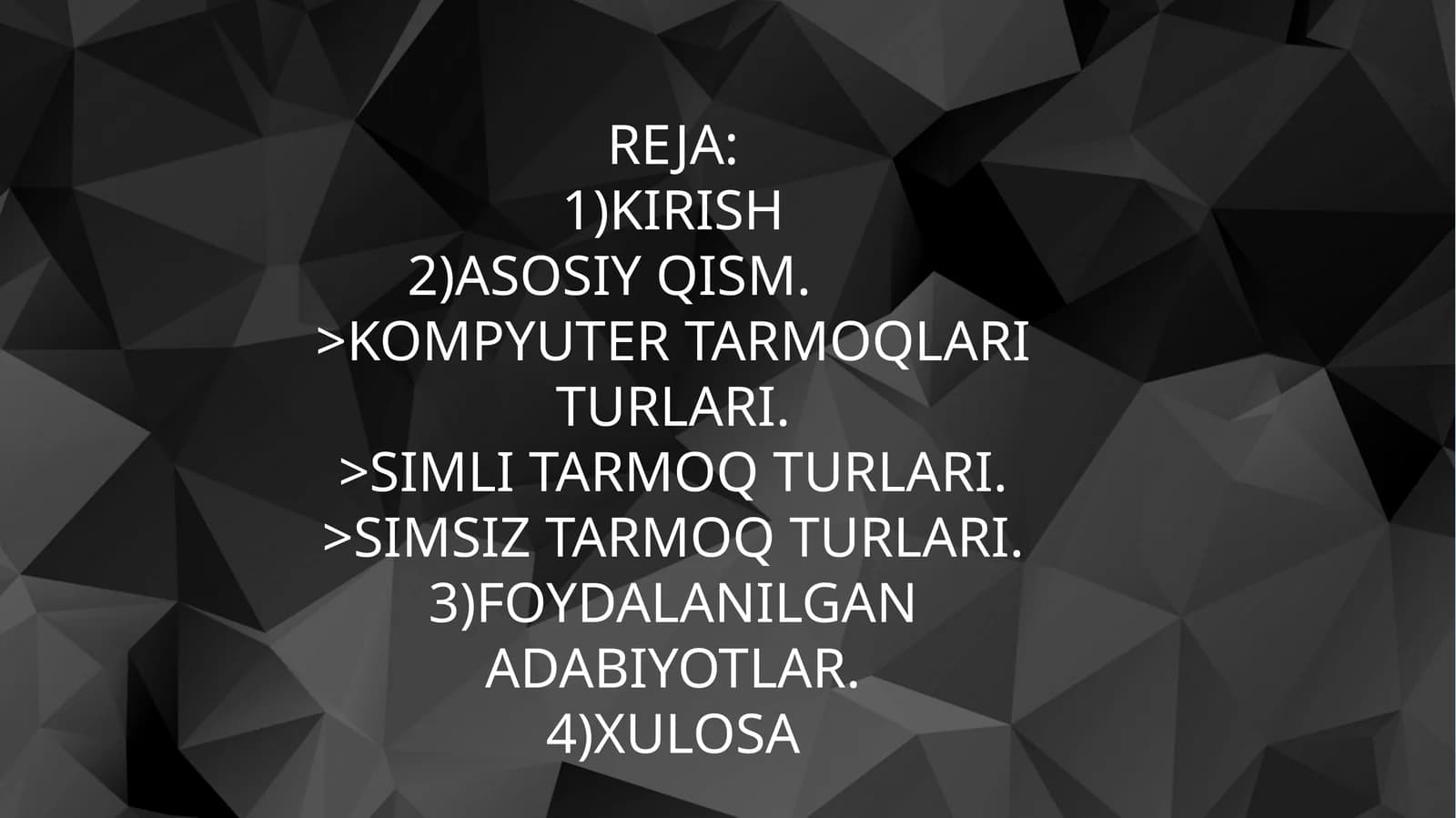KOMPYUTER TARMOQLARI TURLARI