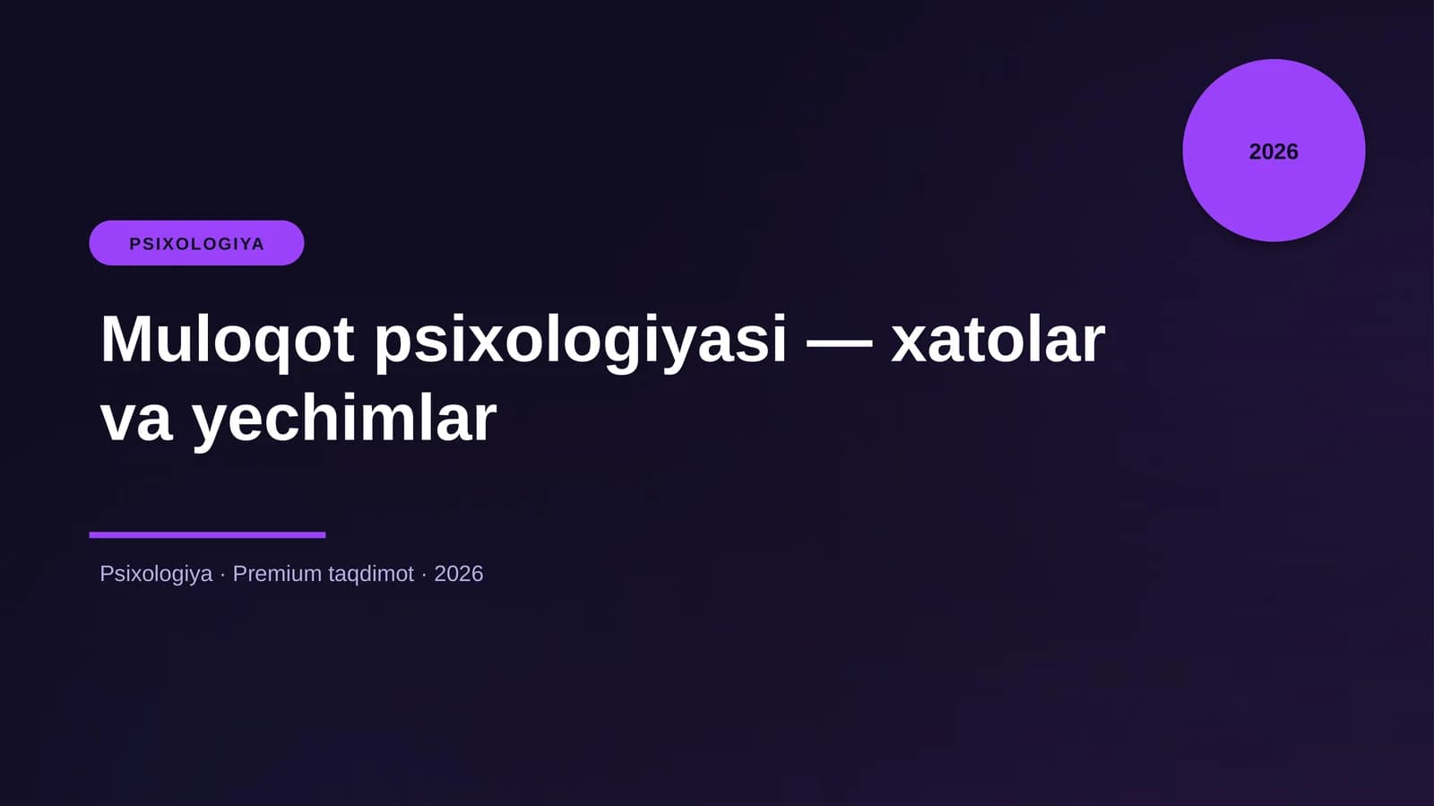 Muloqot psixologiyasi — xatolar va yechimlar