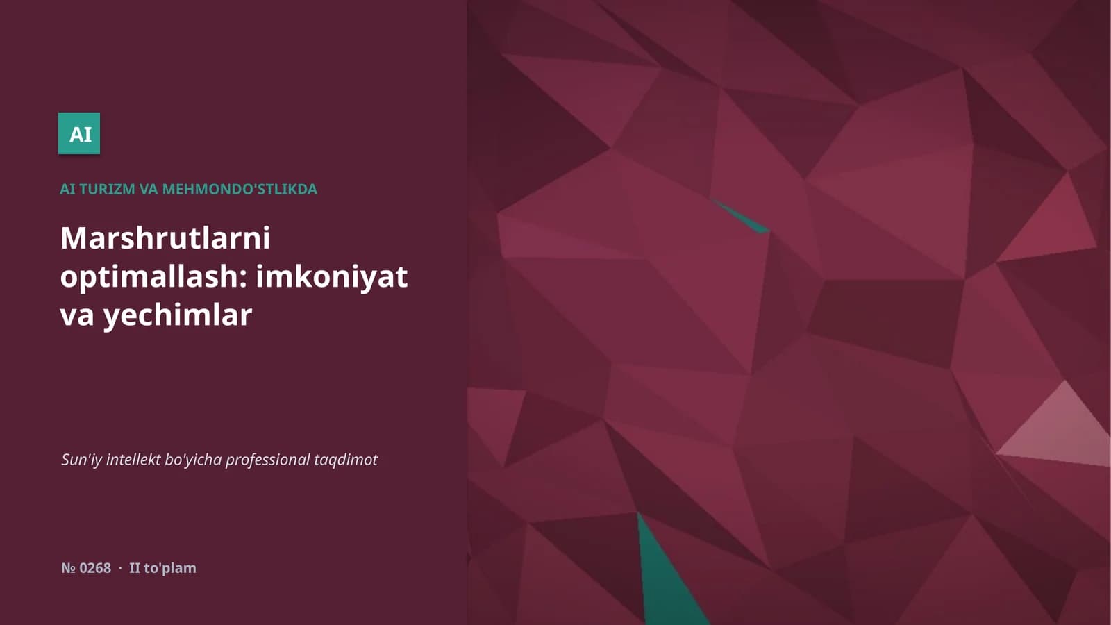 AI TURIZM VA MEHMONDO'STLIKDA