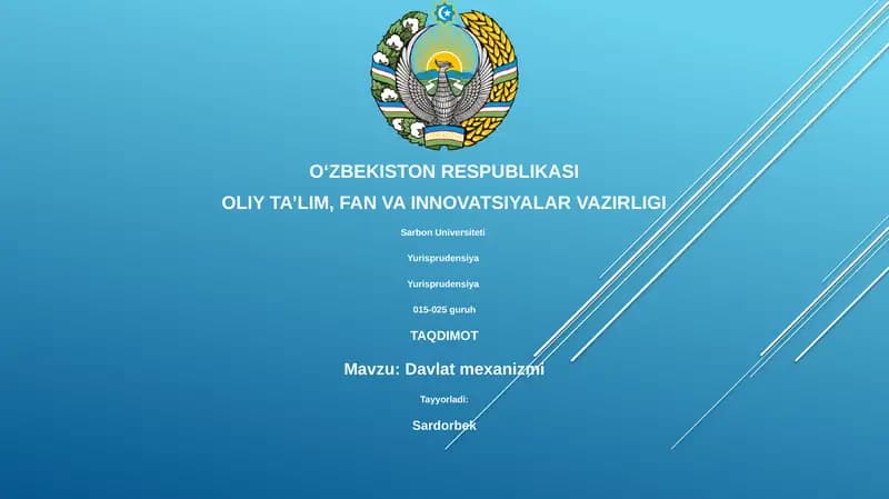 Davlat mexanizmi