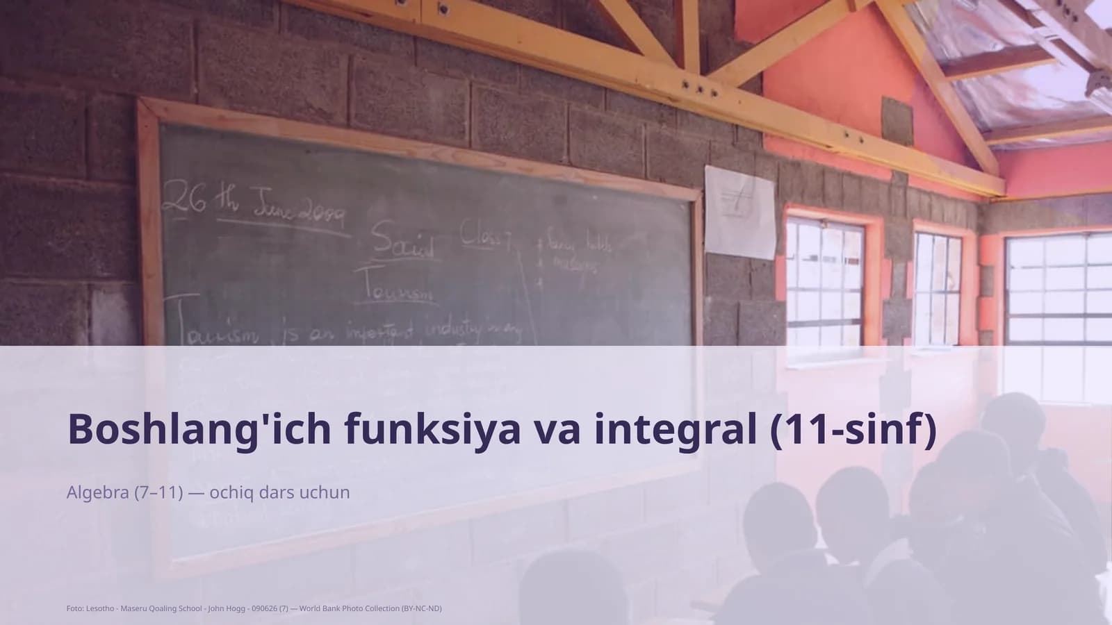 Boshlang'ich funksiya va integral (11-sinf)