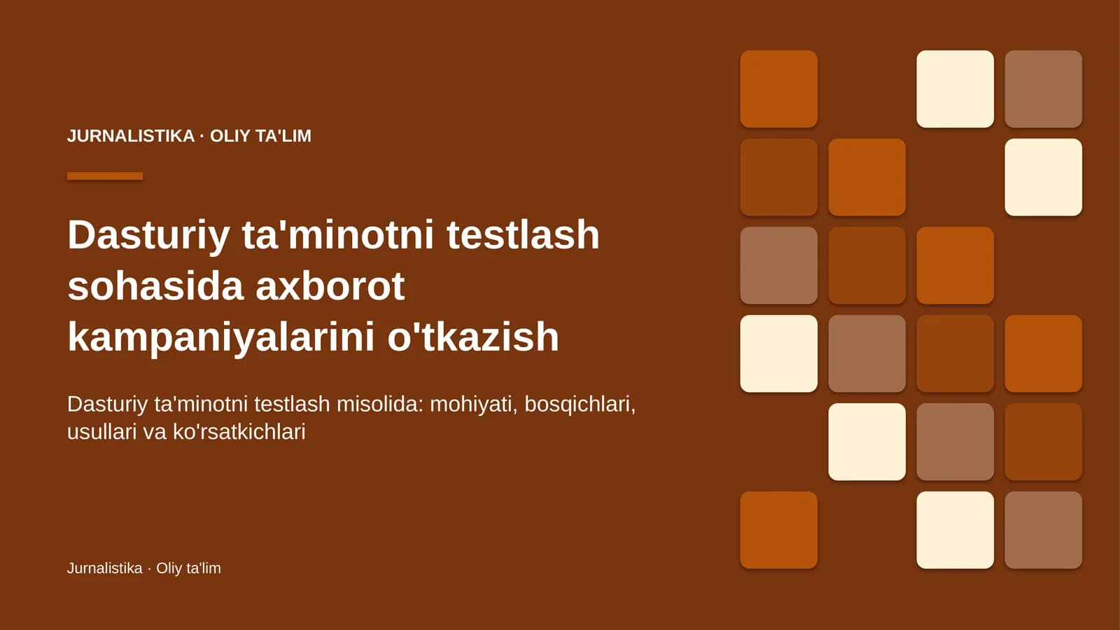 Axborot kampaniyalarini o'tkazish: mohiyati