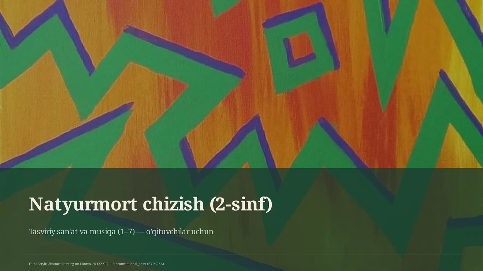 Natyurmort chizish (2-sinf)