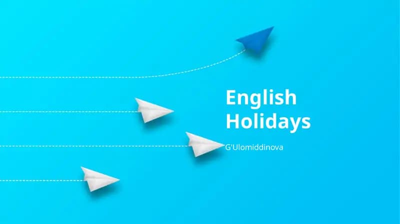 English Holidays