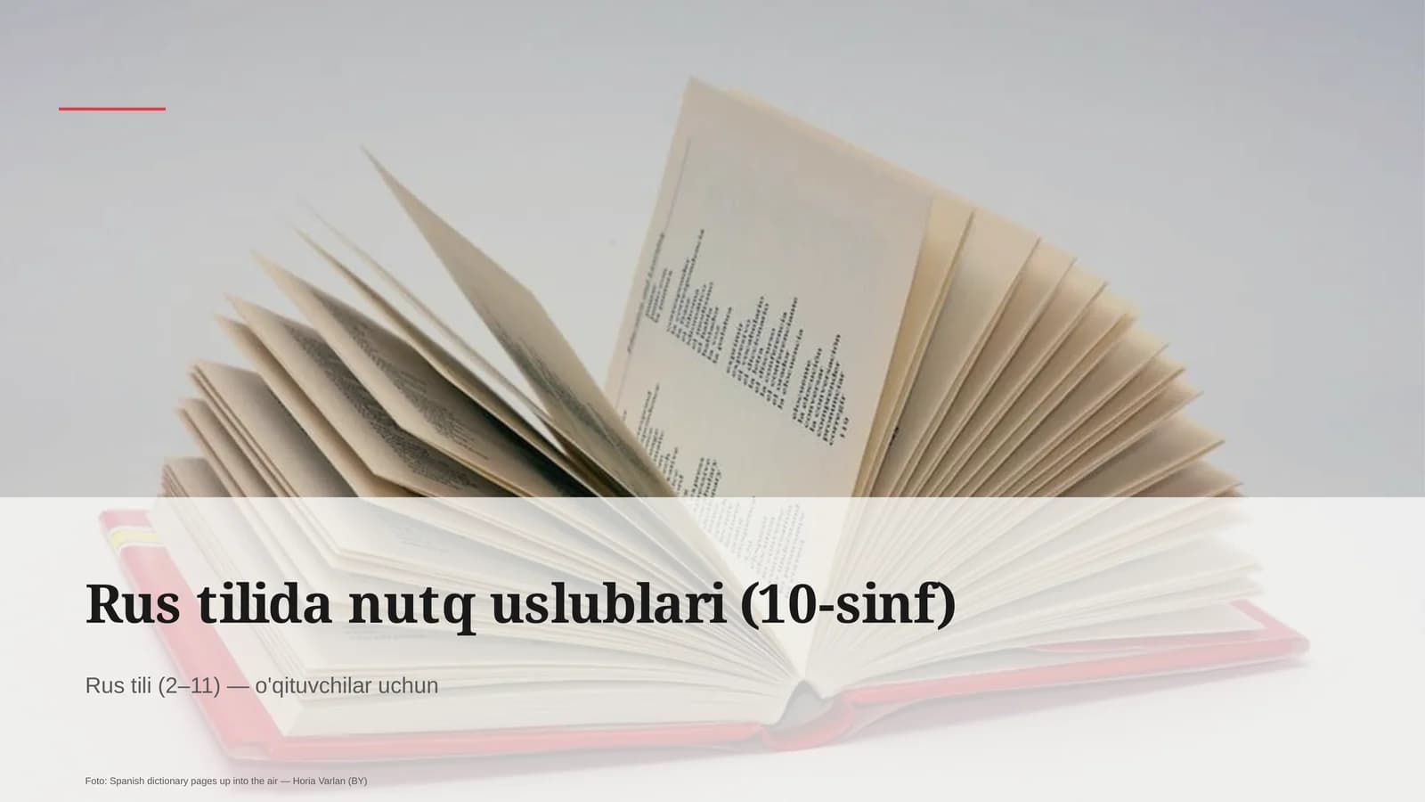 Rus tilida nutq uslublari (10-sinf)