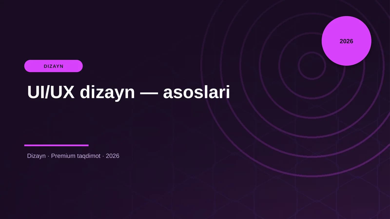 UI/UX dizayn — asoslari