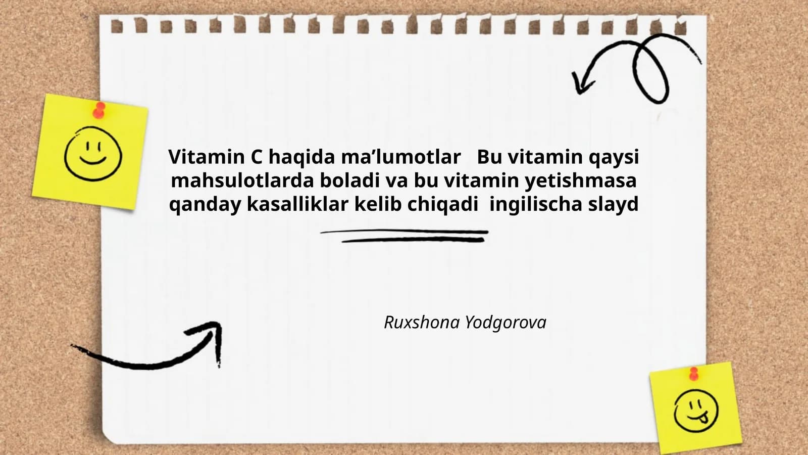 Vitamin C haqida ma’lumotlar