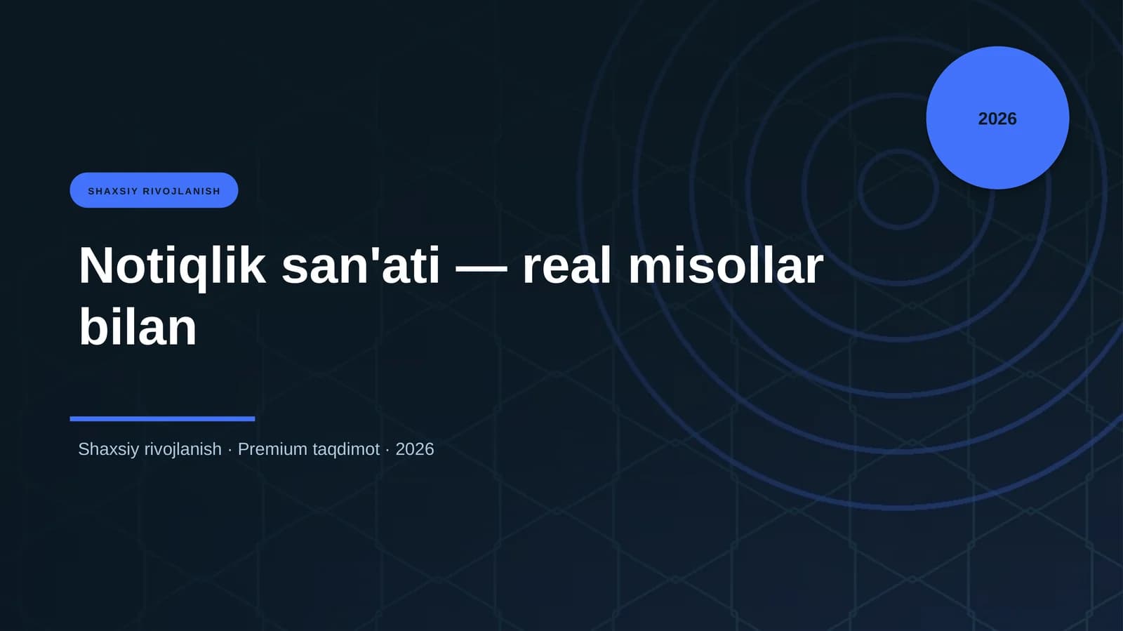 Notiqlik san'ati — real misollar bilan