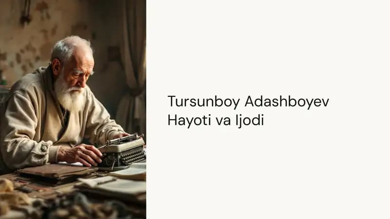 Tursunboy Adashboyev Hayoti va Ijodi