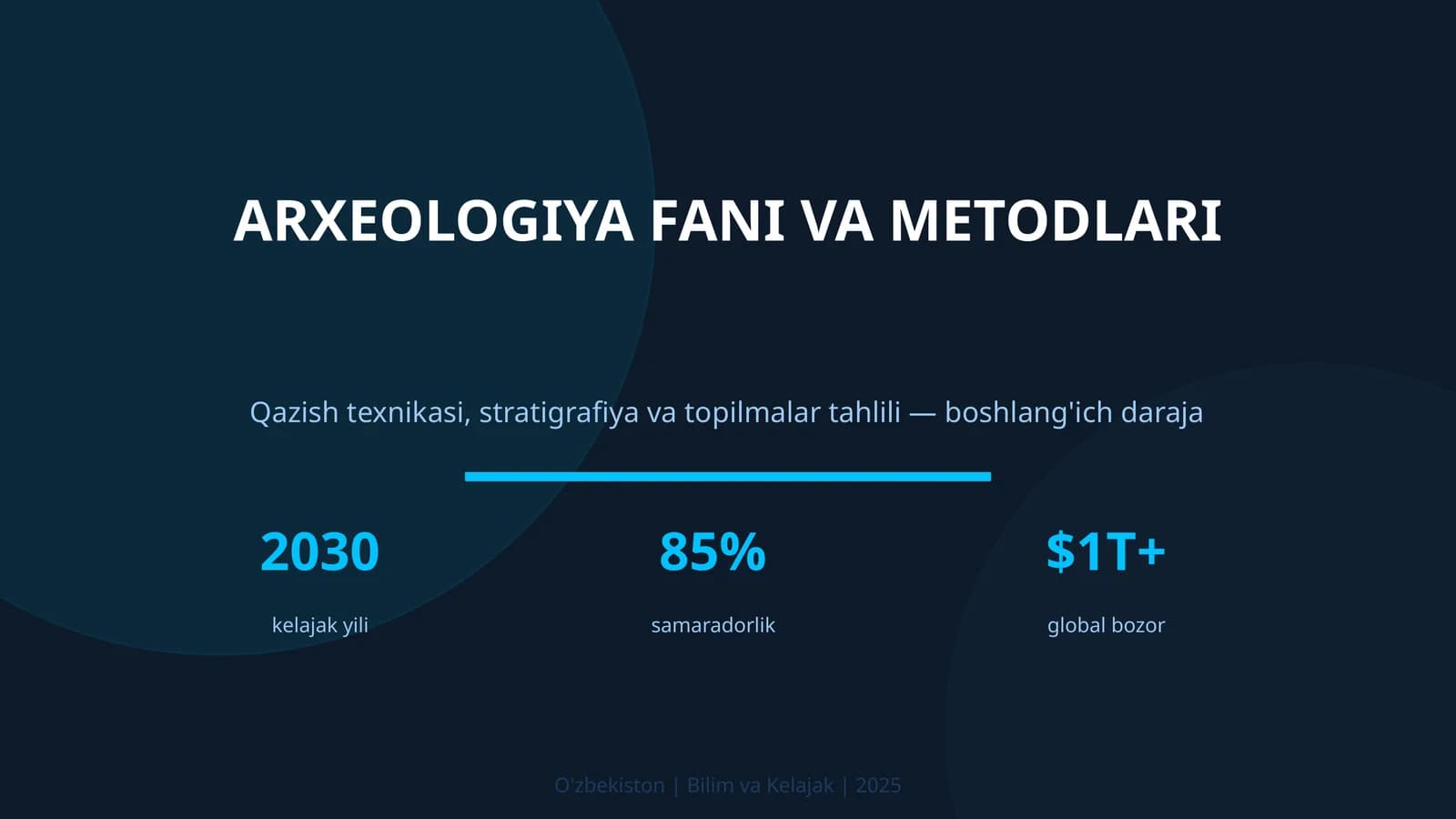 ARXEOLOGIYA FANI VA METODLARI