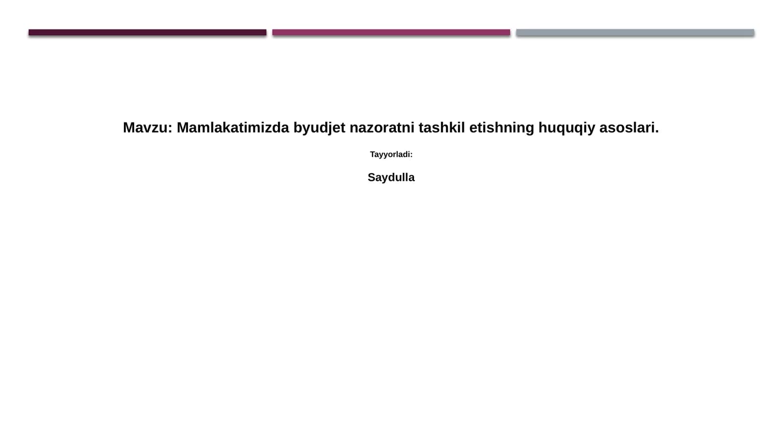 Byudjet nazorati