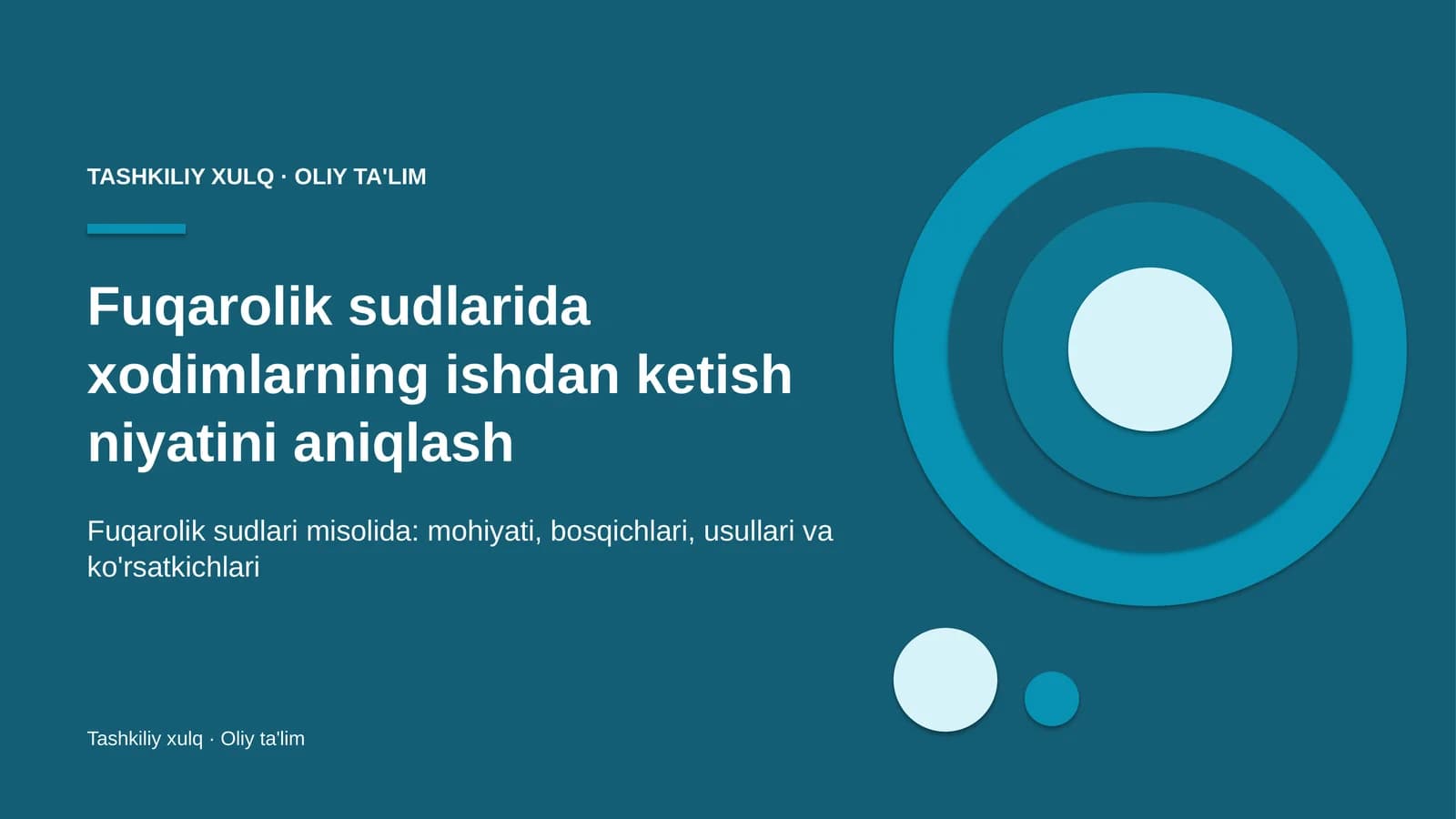 Fuqarolik sudlarida xodimlarning ishdan ketish niyatini aniqlash