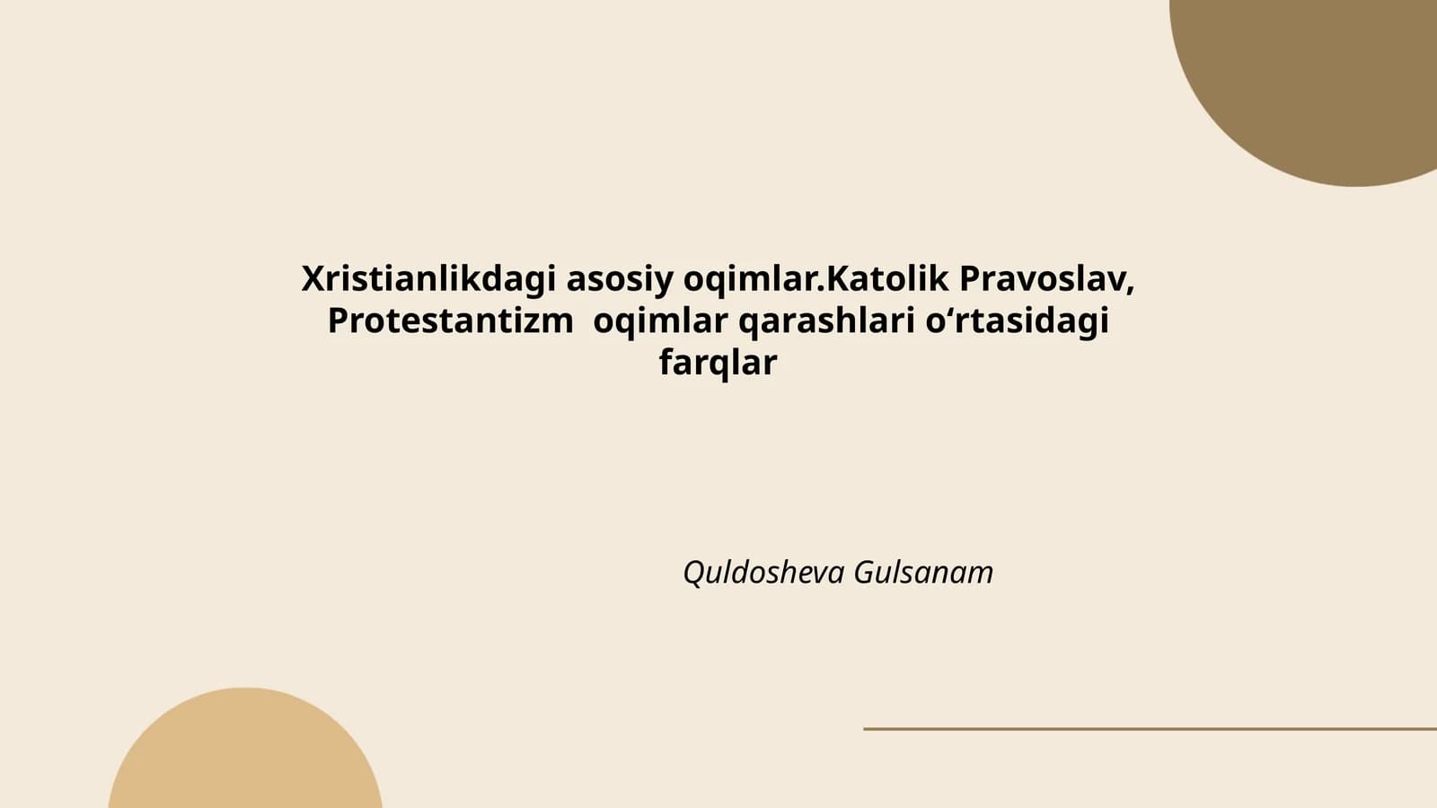 Xristianlikdagi asosiy oqimlar