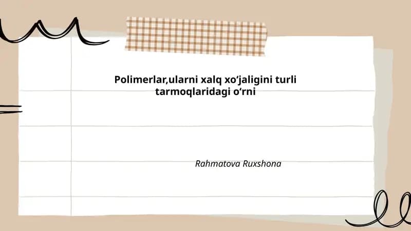 Polimerlar