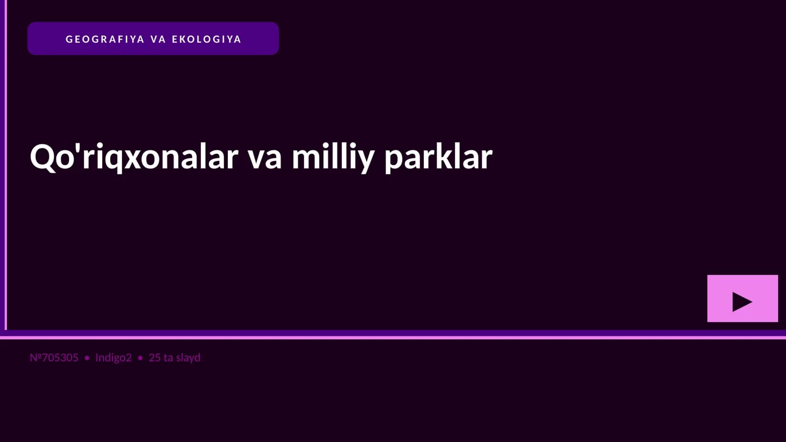 Qo'riqxonalar va milliy parklar