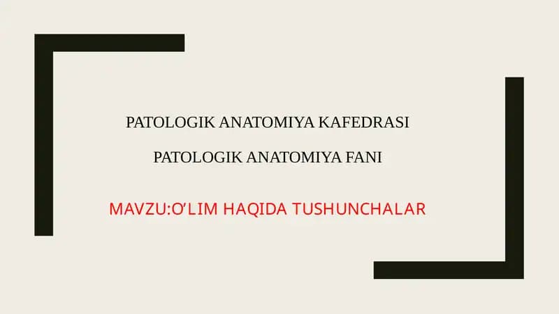 Oʻlim haqida tushunchalar