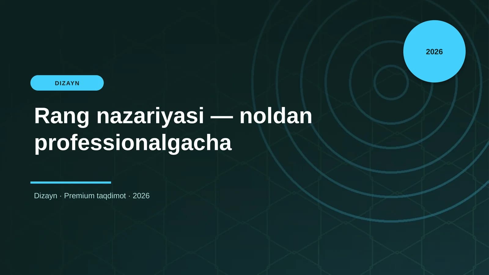 Rang nazariyasi — noldan professionalgacha