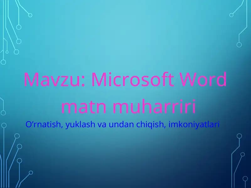 Microsoft Word matn muharriri