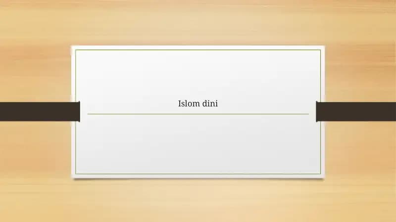 Islom dini
