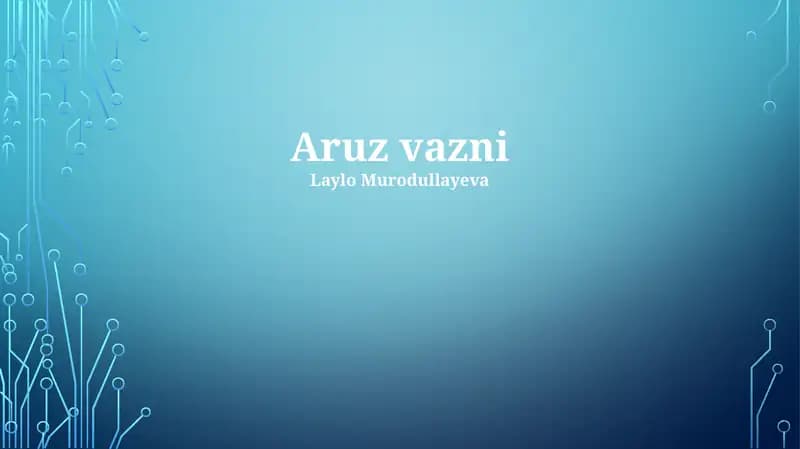 Aruz vazni