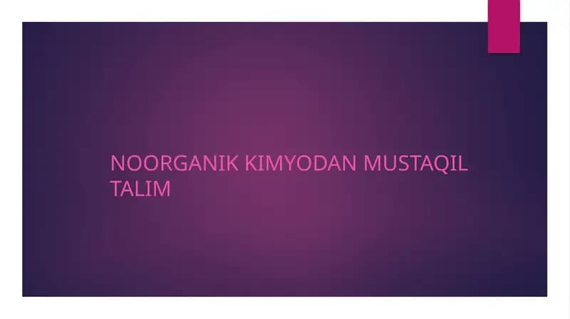 Kimyoviy bog‘lanish hamda uning turlari