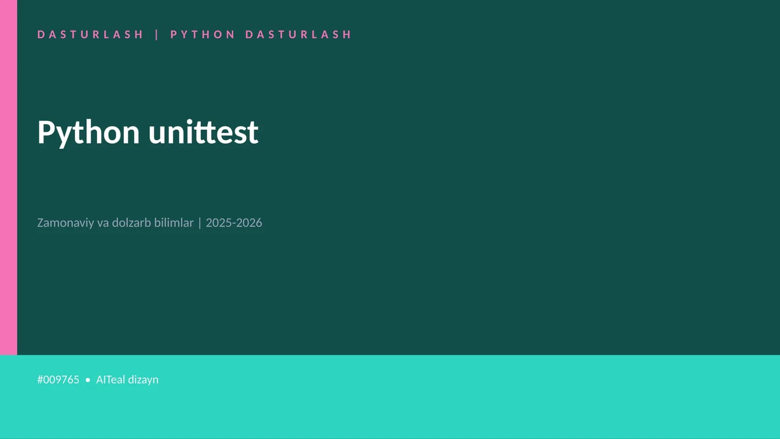 Python unittest