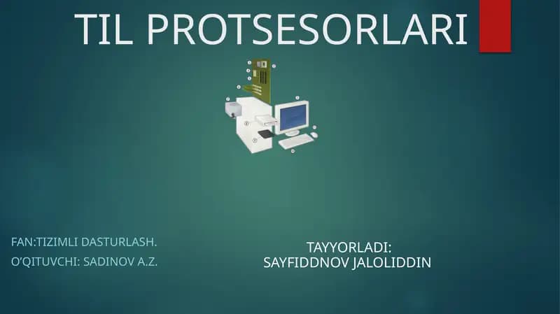 TIL PROTSESORLARI
