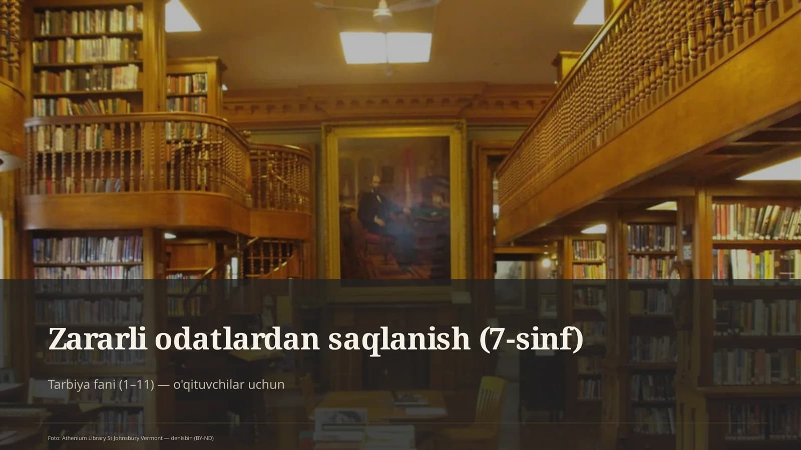 Zararli odatlardan saqlanish (7-sinf)