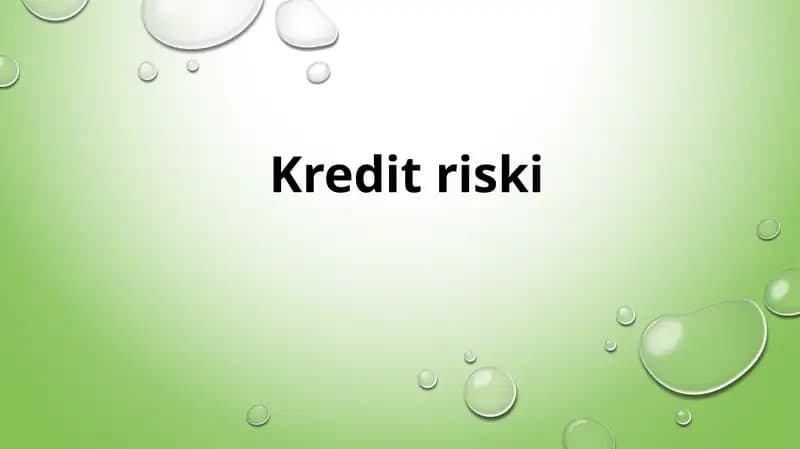 Kredit riski