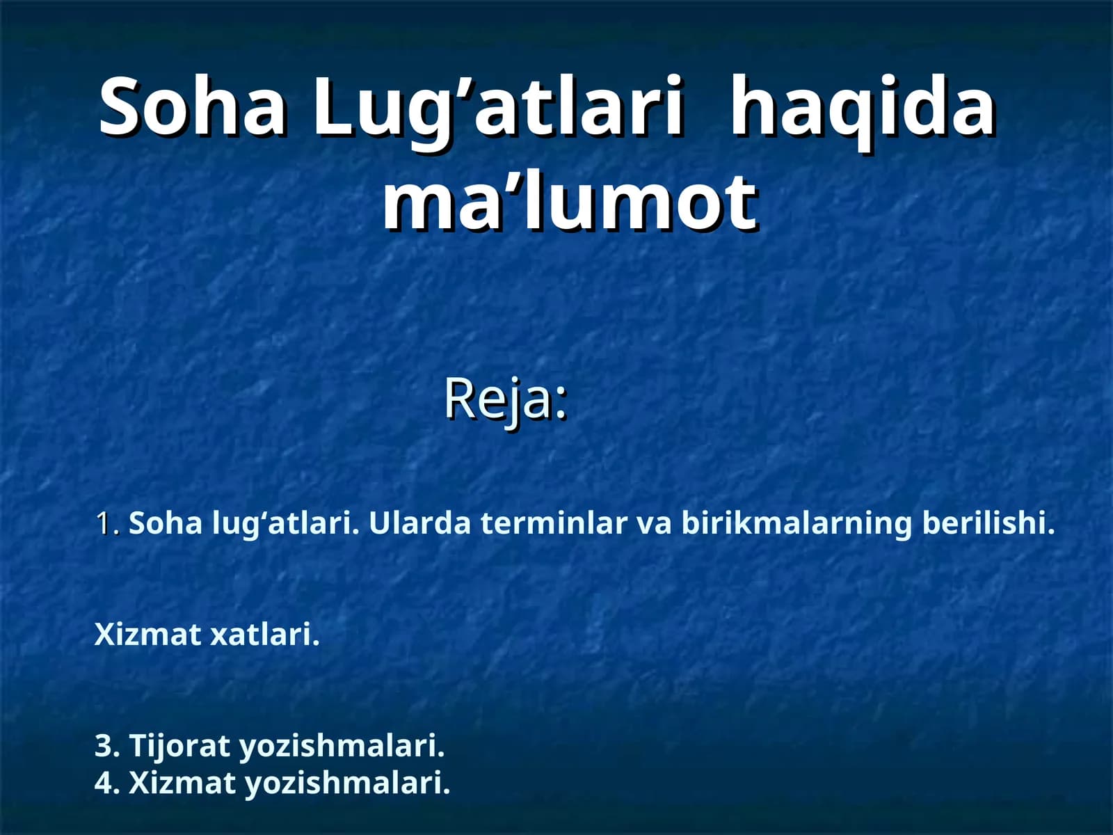 Soha Lug’atlari  haqida ma’lumot