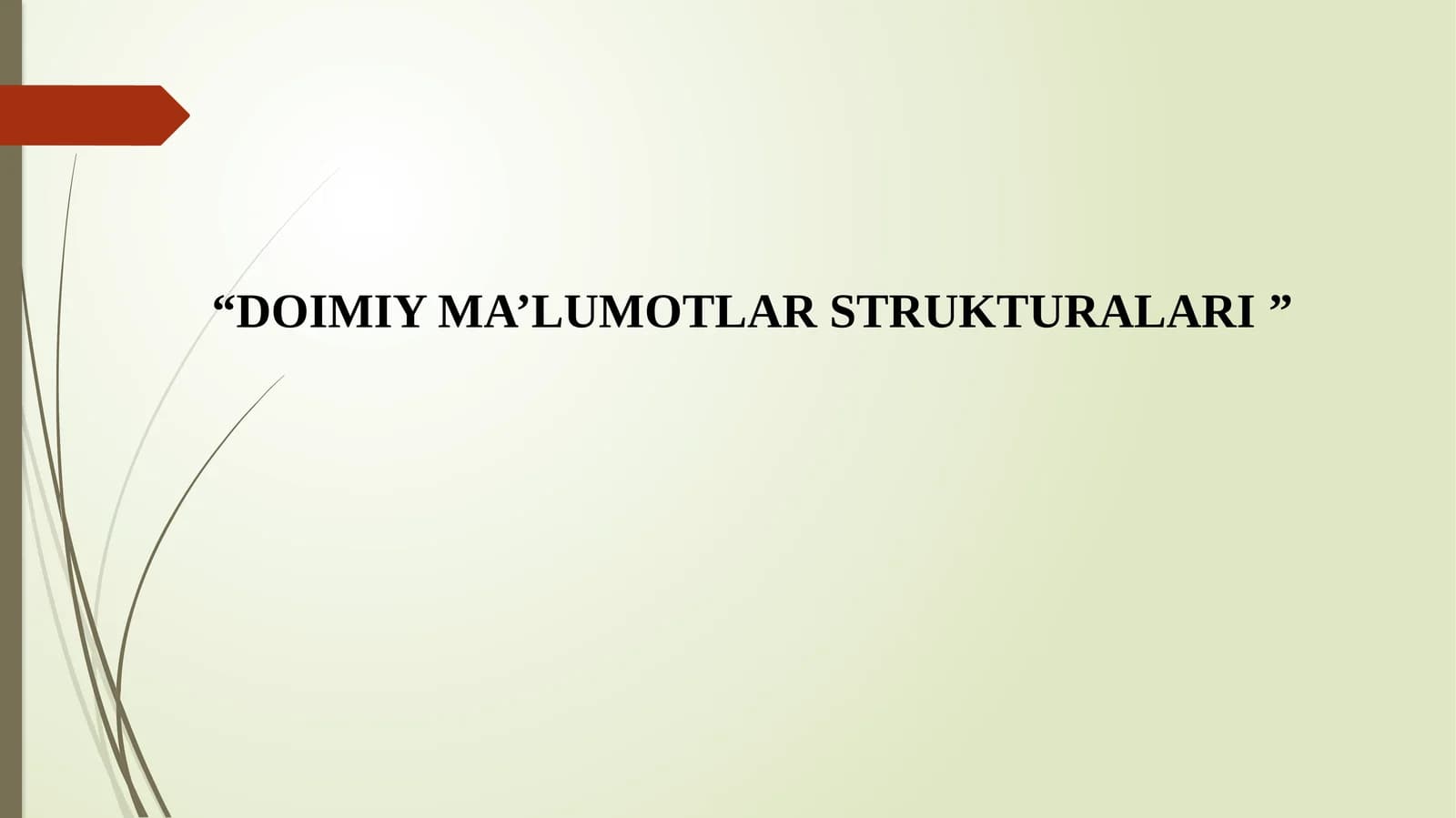 Doimiy ma'lumotlar strukturasi