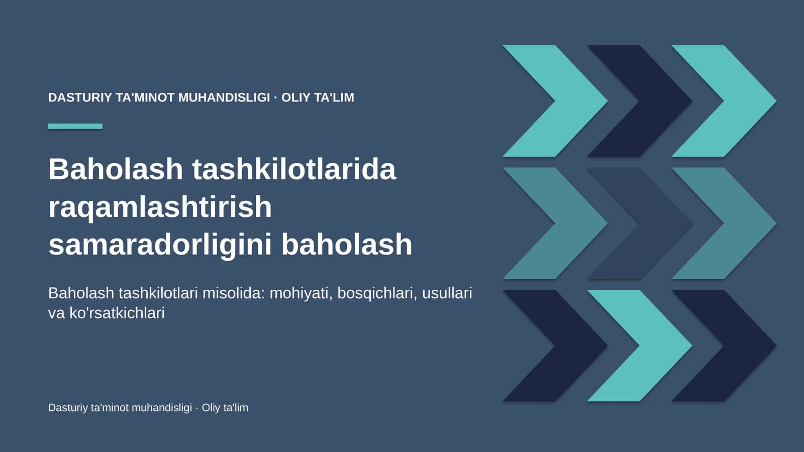 Baholash tashkilotlarida raqamlashtirish samaradorligini baholash