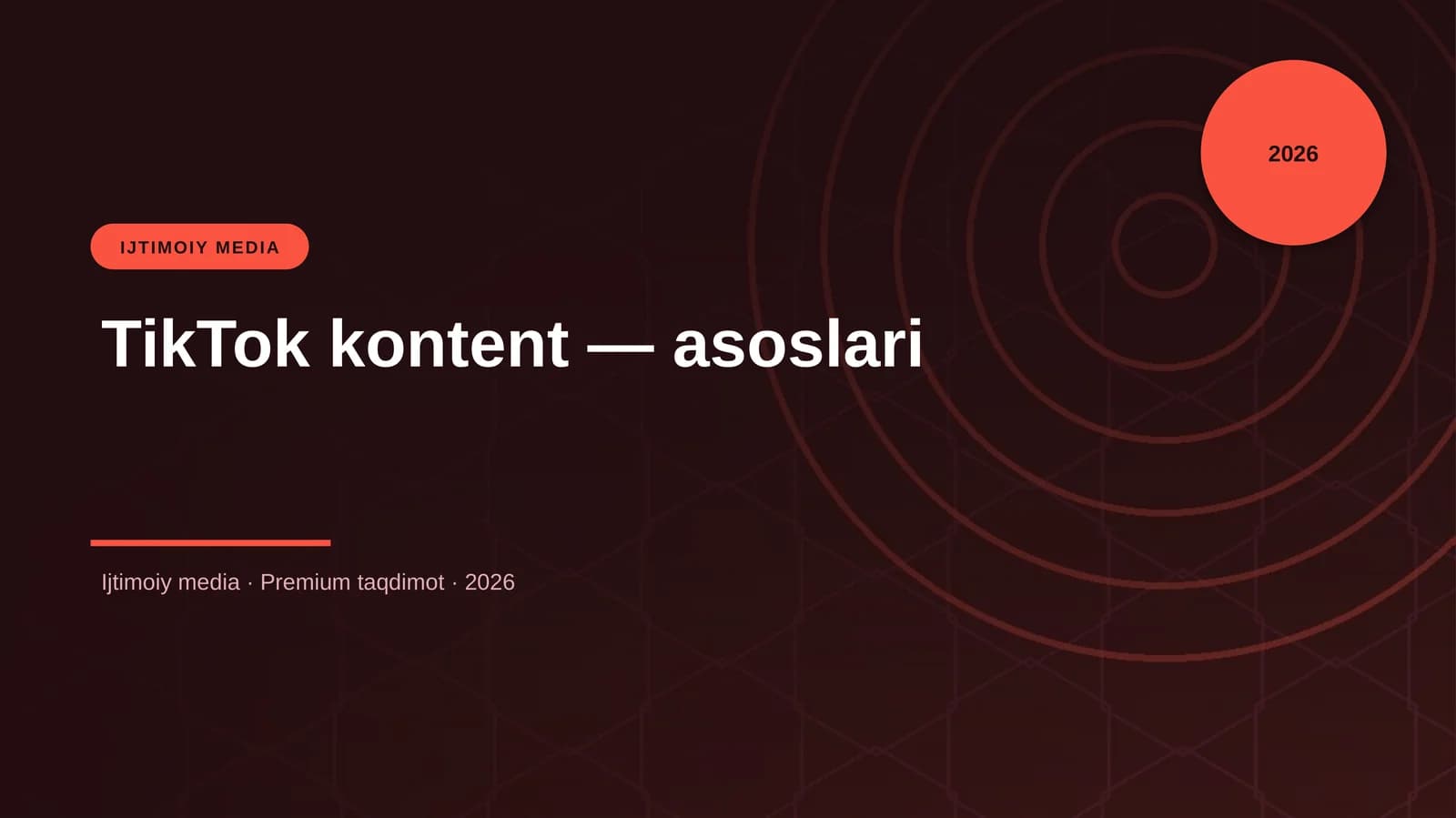 TikTok kontent — asoslari