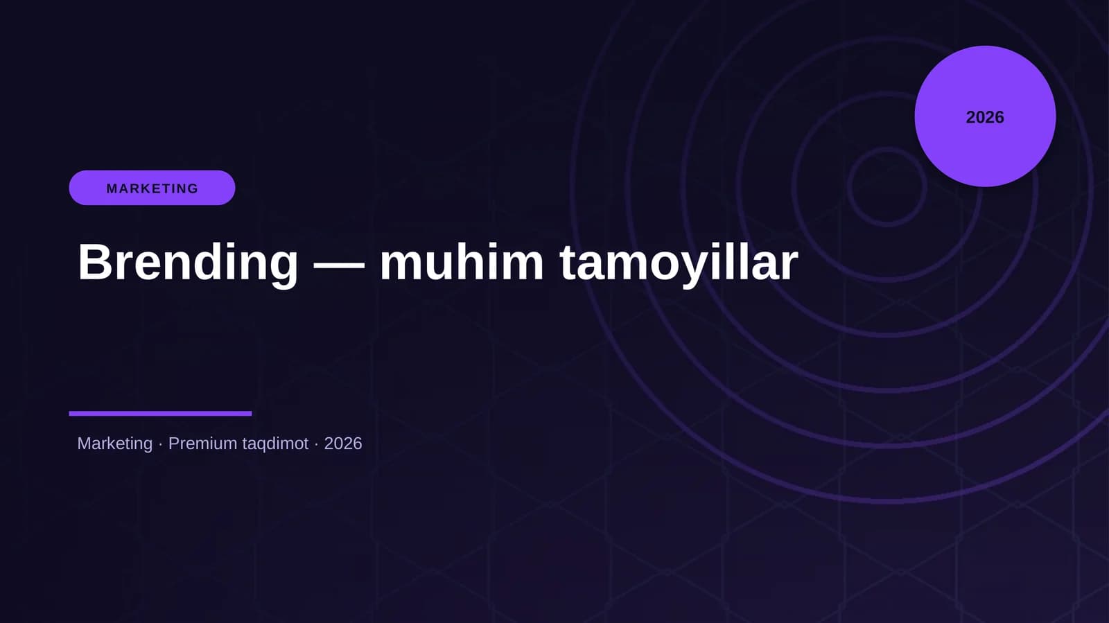 Brending — muhim tamoyillar