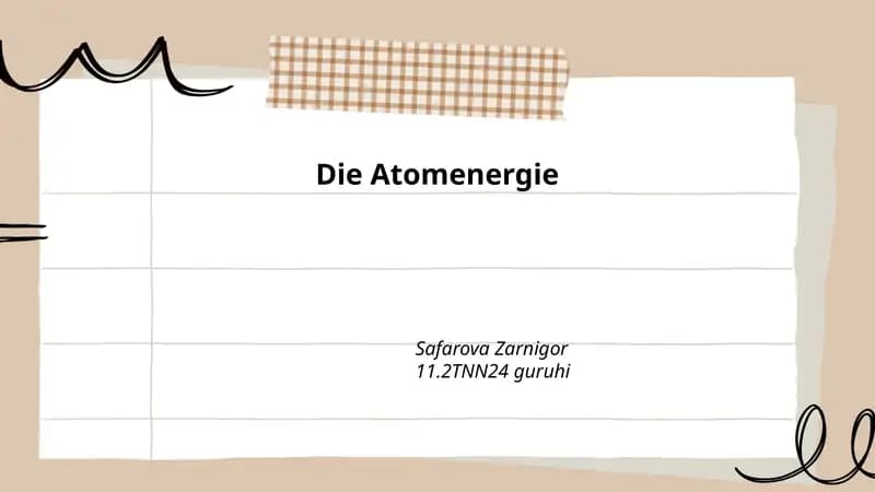 Die Atomenergie