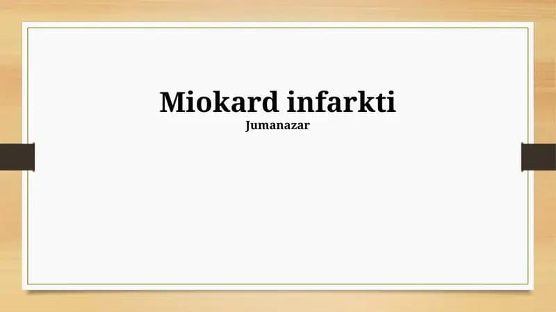 Miokard infarkti