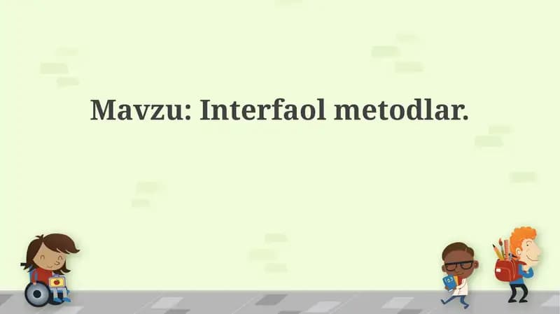Interfaol metodlar