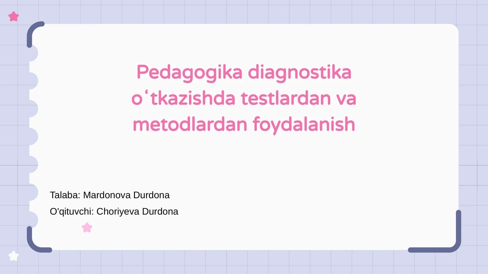 Pedagogika diagnostikasi