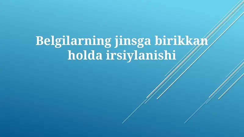 Belgilarning jinsgabirikkan holdairsiylanishi