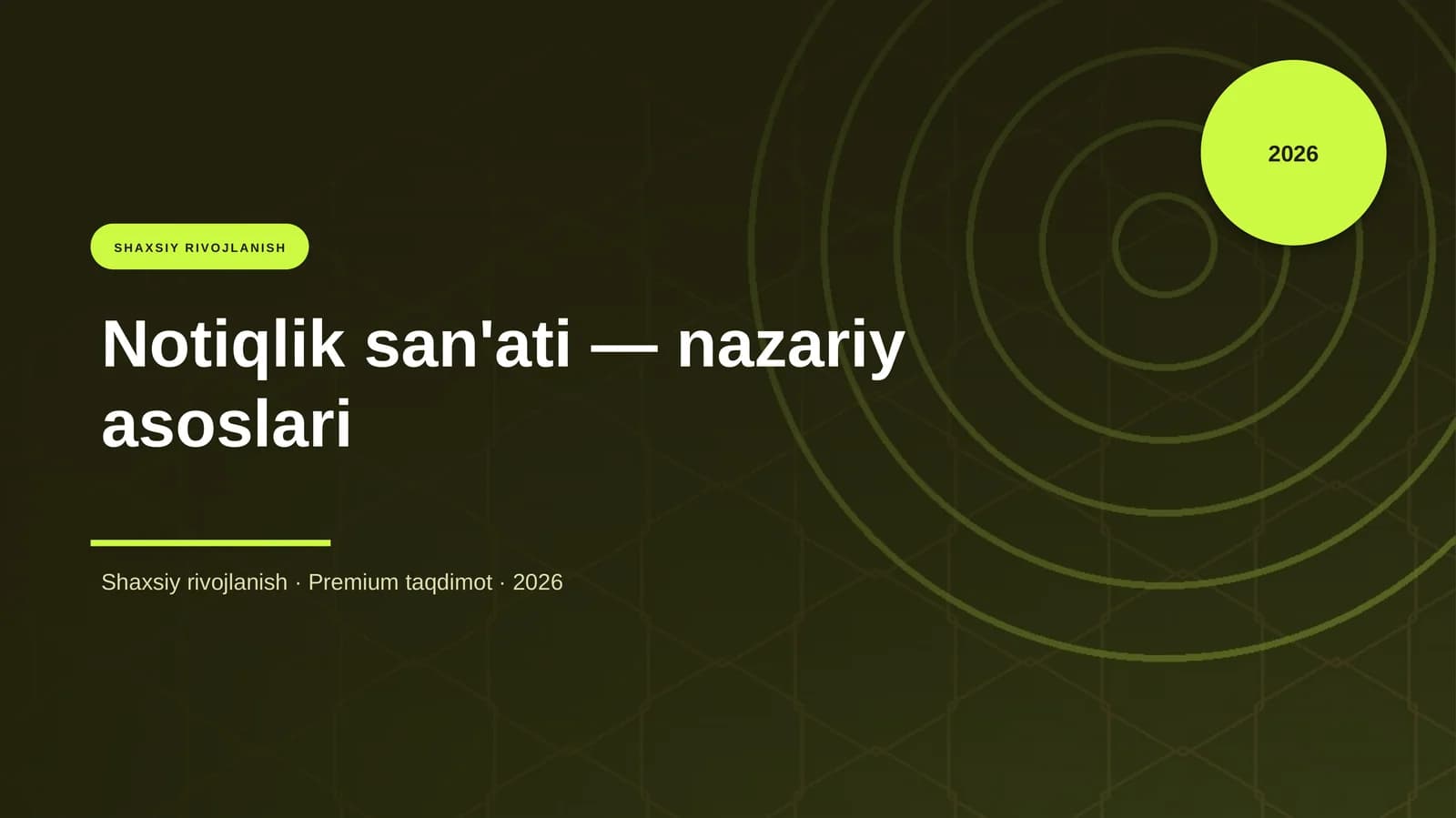 Notiqlik san'ati — nazariy asoslari